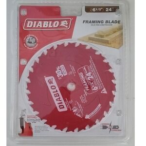 Diablo 6-1/2 in 24-Tooth Framing Circular Saw Blade D0624X New